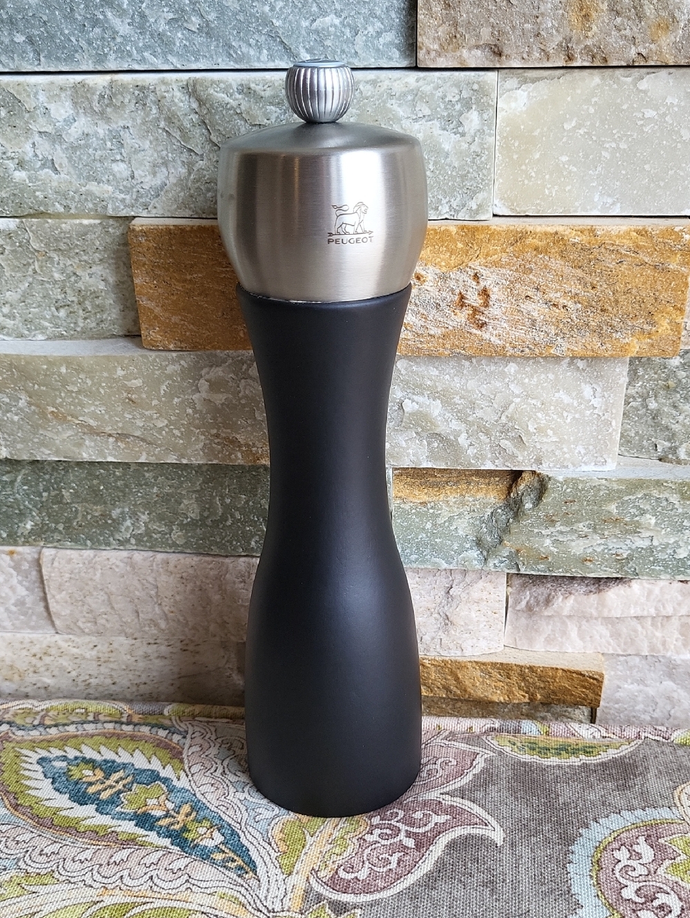 Peugeot Fidji Black Wooden Salt Mill